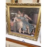 A gilt framed and glazed print entitled 'The Music Lesson'