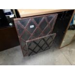 2 lead glazed book cases