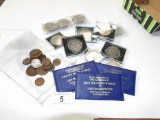 A mixed lot of crowns and commemorative coins including 1953 Coronation