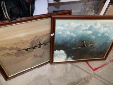A pair of aeronautical prints