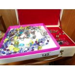 A jewellery box and costume jewellery