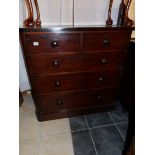 A Victorian mahogany 2 over 3 chest of drawers