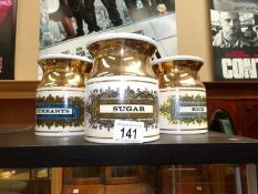 3 ceramic storage jars