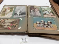 An album of approximately 150 Edwardian postcards (album distressed)