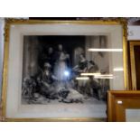 A gilt framed and glazed Victorian print entitled 'Bolton Abbey,