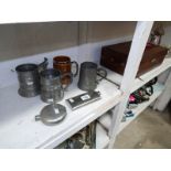 2 hip flasks and 4 tankards