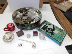 A mixed lot of interesting items including trinket boxes,