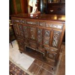 A Chinese cabinet inlaid with mother of pearl