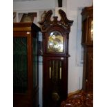 A modern mahogany Grandfather clock