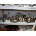 A mixed lot of silver plate