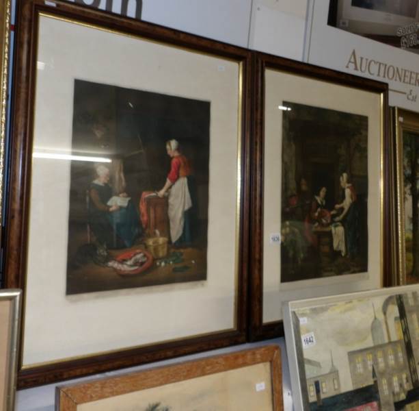 A pair of framed and glazed coloured engravings signed Arthur Hoggs? - Image 3 of 9
