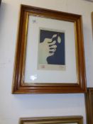 An artist proof print signed by Joan Miro, image 27 x 18cm,