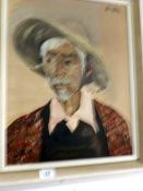 An oil on board portrait of an old gentleman signed Joyce Jones 1979, image 49 x 39cm,