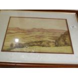 A framed and glazed watercolour signed George Graham, 1916, Image 34 x 24.