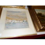 A watercolour of Salonica by H A Macfarlane, signed H.A.