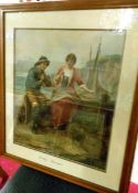 A framed and glazed print entitled 'Getting Entangles' Image 53 x 44cm,