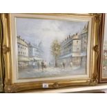 A gilt framed Continental oil on canvas, image 49 x 40cm,