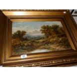 A gilt framed 19th century oil on canvas country scene signed Frederic Yates, 1854 -1919 image 44.