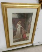 A framed and glazed print entitled ' The Accolade ', image 60 x 35cm,