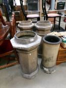 4 chimney pots