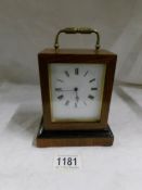 A 19th century French mantle clock in rosewood case