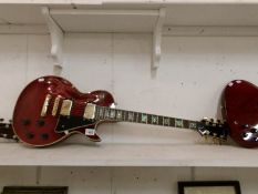 A 'Westfield' Les Paul style electric guitar, fixed neck, action excellent, gold plated hardware,