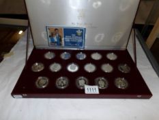A 1981 Charles and Diana Royal Marriage proof set (16 coins) 28 grams each