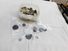 A box of tokens including 1707, 1793, 1795, 1799, 1811, 1813 ,