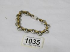 A silver 925 hooped bracelet