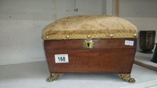 A mahogany box / footstool