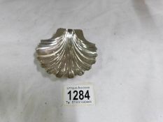 A continental silver oyster shell dish,