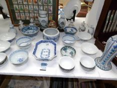 A large selection of Chinese rice bowls,