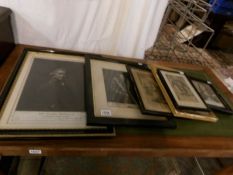 A collection of early framed and glazed engravings