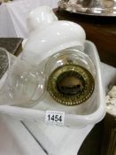 An oil lamp font and 2 shades