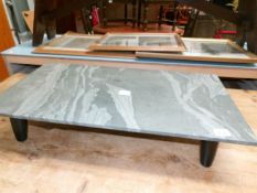 A marble coffee table