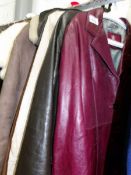 2 suede coats and 2 leather coats