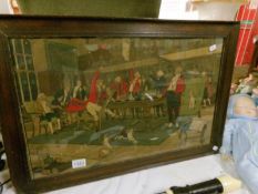 A framed and glazed comedy scene signed Cecil Aldin 1900