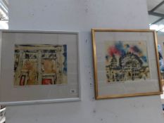 2 watercolours believed to be from the estate of Roman Abramovich (owner of Chelsea football club)