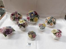 3 Aynsley porcelain flower posies and 5 others