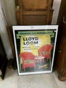 A Lloyd Loom advertising sign,