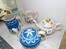 5 items of Copeland Spode including 2 teapots,