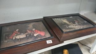 A pair of Edwardian interior inn scene prints