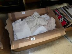 A large quantity of old linen sheets,