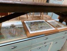 3 framed and glazed prints including Monet
