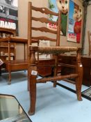 A 19th century oak country chair
