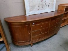 A good quality mahogany bow fronted sideboard
