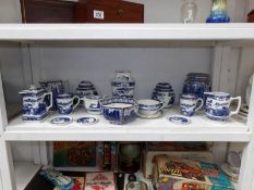 A large quantity of Rington's blue and white china