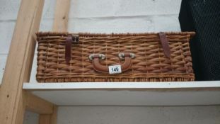 A vintage picnic basket,