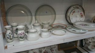 A collection of plates including Portmerion and a Royal Doulton tea for two set
