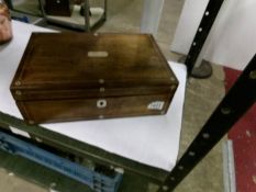 A mahogany writing box